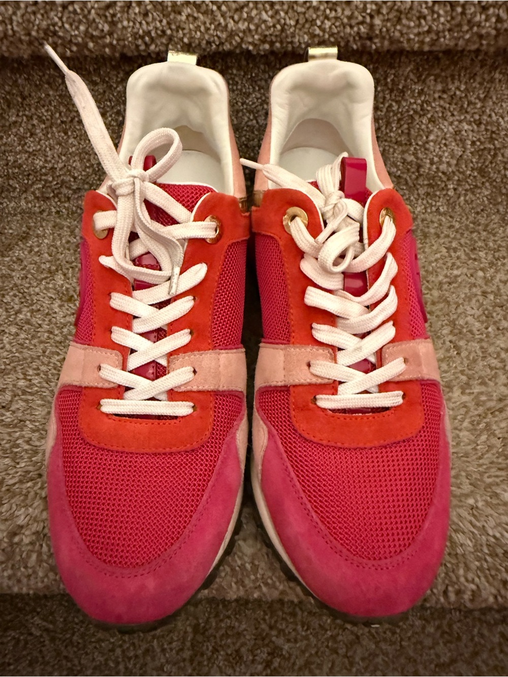 Women’s Pink Multi-Tone Athletic Sneakers